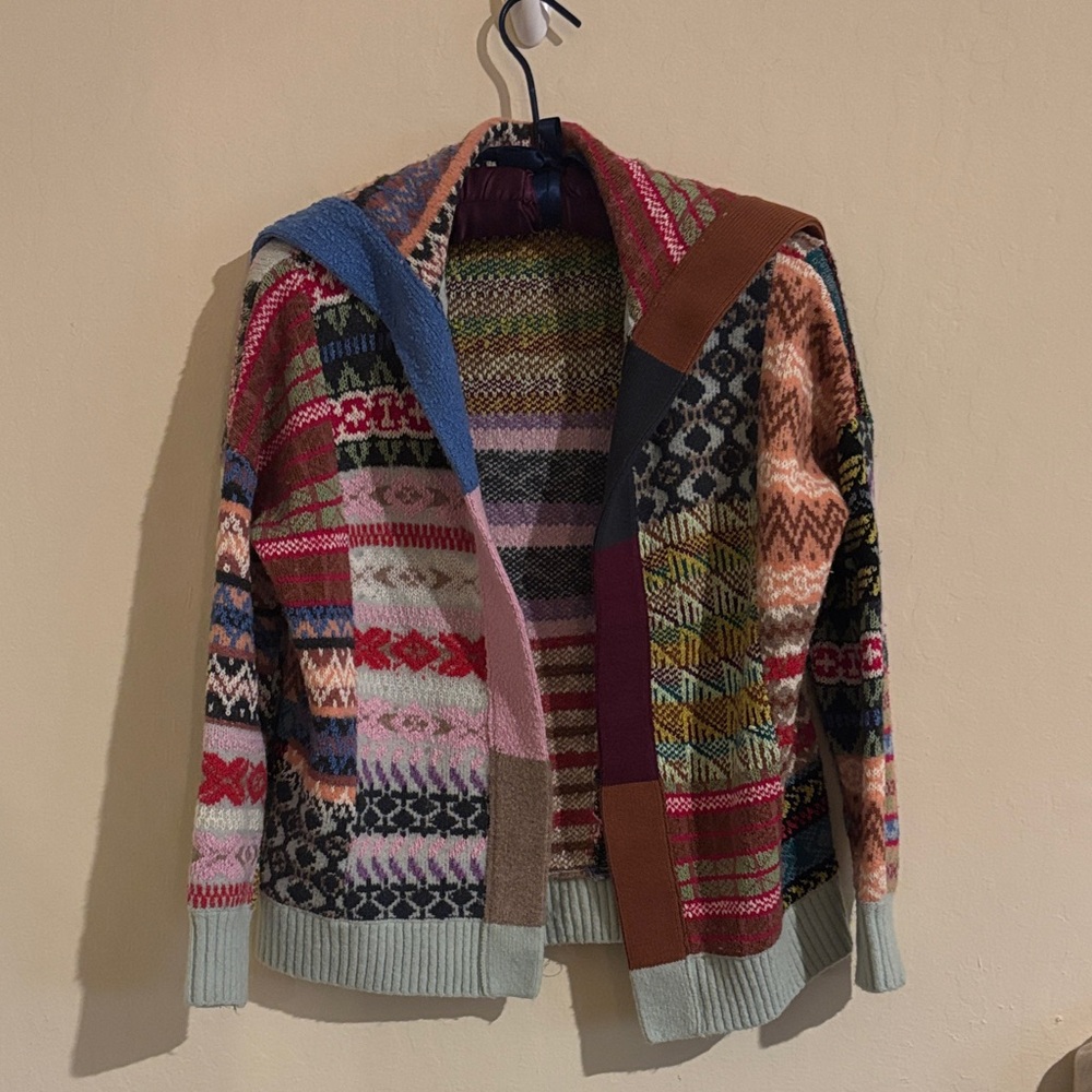 Anthropologie Pilcro Colorful Patterned Cardigan - Picture 2 of 9